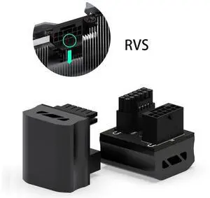 12VHPWR 16Pin GPU Power Adapter, U Turn 180 Degree Video Card 12+4 Pin Female to Male Power Connector, RTX 4090 Desktop Graphics Card Cable Ties for Easy Installation Black RVS 180 Degree