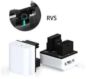 12VHPWR 16Pin GPU Power Adapter, U Turn 180 Degree Video Card 12+4 Pin Female to Male Power Connector, RTX 4090 Desktop Graphics Card Cable Ties for Easy Installation White RVS 180 degree