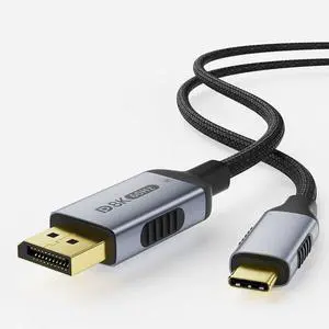 USB C to DisplayPort 1.4 8K@60Hz Cable 1M/3.3Ft DP Displayport to USB C Two-way Transmission Adapter12bit Color Depth 4K@144Hz 2K@240Hz 1080P@360Hz UHD Adapter for Macbook, Macbook Air Samsung S8 etc USB C to DisplayPort 1.4 8K@60Hz Cable 1M/3.3Ft DP Displayport to USB C Two-way Transmission Adapter12bit Color Depth 4K@144Hz 2K@240Hz 1080P@360Hz UHD Adapter for Macbook, Macbook Air Samsung S8 etc