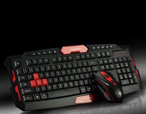 CORN Multimedia Wireless Gaming Keyboard and Mouse With USB RF 2.4GHz, Anti-Ghosting Feature & WaterProof Design - Black &Red(Upgraded Version)