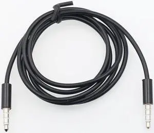 CORN 3 Feet (1 Meter) 3.5mm Male to Male 4 Sections Stereo Audio Aux Cable - Black
