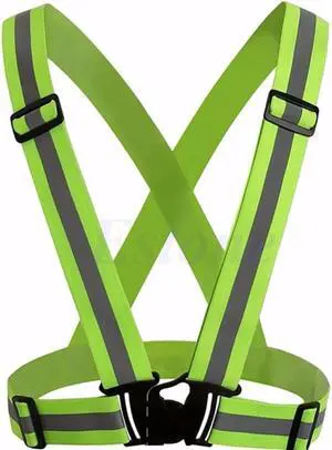 CORN Adjustable Safety Security High Visibility Reflective Vest Gear Stripes Jacket Night Running