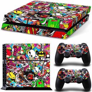 Bomb Graffiti For PS4 Vinyl Skin Sticker Cover For Sony PS4 Playstation 4 Console + 2 Controller Decal Game Accessories