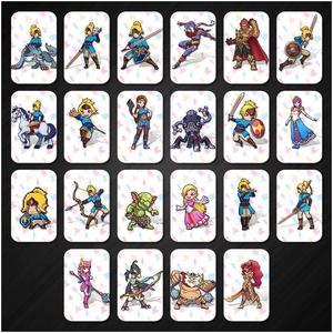 22PCS PVC NFC Tag Card The Legend of Zelda Breath of the Wild For SwitchNS with Carrying Case ZELDA BOTW AMIIBO NFC PVC TAG Cards Game Toys with Latest 4 Champions Card