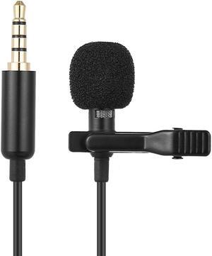 CORN 1.45m Mini Portable Microphone Condenser Clip-on Lapel Lavalier Mic Wired Mikrofo/Microfon for Phone DSLR Camera Laptop
