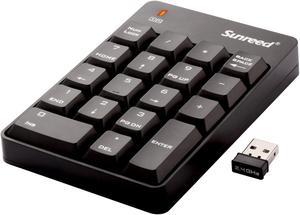 Numeric Keypad, Sunreed Full-size 18 Keys Wireless Mini USB Number Pad Keyboard with 2.4G Numeric USB Receiver for Laptop Desktop PC Notebook
