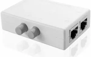CORN Mini 2 Port RJ45 RJ-45 Network Switch Ethernet Network Box Switcher Dual 2 Way Port Manual Sharing Switch Adapter HUB