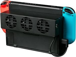 External USB Power Cooler for Nintendo Switch Docking Station USB Cooling Fan for NS Original Dock  Black