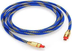 Premium 2M Toslink Digital Optical Fiber Audio Cable 6.5FT OD 5.0