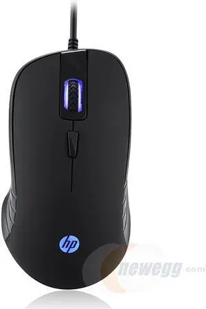 HP G100  Ergonomic Design, Cool Exterior, Durable and  Wired 2000DPI 4-button Mouse For Office And Game - Black
