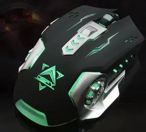 CORN X10  Ergonomic Design, Cool Exterior 6-button  Wired 3200DPI Gaming Mouse, Colorful Breathing Backlit - Black