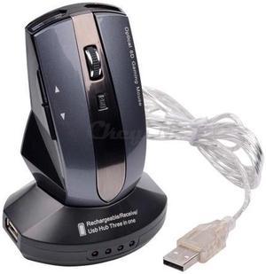 2.4G Rechargeable Wireless Mouse PC Computer Mouse for Gamer Gaming Optical Mice +Usb HUB Docking Receiver BM30-P4244