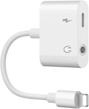 CORN Lightning Jack Headphone Adaptor Charger for 8/8 Plus iPhone 7/7 Plus/ iPhone X 10/iPad /iPod . Earphone Adapter Headphone Aux Audio & Charge Adaptor,Connector Lightning Cable Suppor iOS 12System