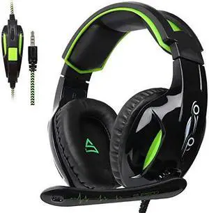 SUPSOO G813 Xbox One Headset PS4 Gaming Headset Gaming Over Ear Headphones with Xbox one Mic LED Lights Noise-canceling Microphone for PS4, PS4 PRO, Xbox One, Xbox One S,Laptop Mac Tablet Smartphone