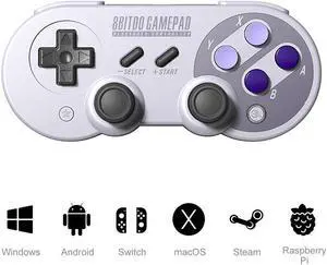 8Bitdo SN30 Pro Controller Windows, macOS, & Android - Nintendo Switch 8Bitdo SN30 Pro Controller Windows, macOS, & Android - Nintendo Switch