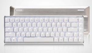 Ajazz ZN Zinc Metal Wireless Bluetooth Mechanical Cherry Switch Gaming Keyboard for Mac/Windows/Android White Backlit Black Switch