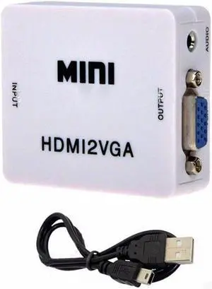 HDMI to VGA Converter with Audio Support Support up to 1920 x 1080 Output Resolution
