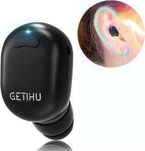 GETIHU Bluetooth Earbud Mini Invisible Wireless in-Ear Headphone with 6 Hours Playtime with Mic Hand-Free Calls for iPhone Samsung Android Phone in Driving Workout Running (One pcs)