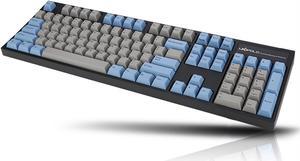 Leopold FC900R PD Mechanical Keyboard with Cherry MX Red Switch (Black Case, Blue/Grey PBT Doubleshot Keycaps, 104 Keys, ANSI/US)
