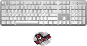 GameSir GK300 Wireless Bluetooth/2.4G Mechanical Gaming Keyboard TTC Red Switch- White