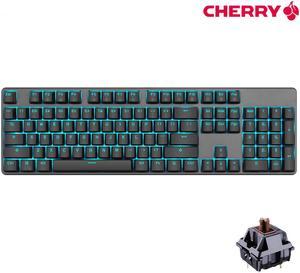 Royal Kludge RK601 104 Keys Cherry MX Brown Mechanical Gaming  Keyboard  N-Key Rollover  Ice Blue Backlit,PBT Keycaps