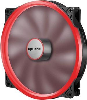 upHere P20 Series P200RD-Hydraulic Bearing 200mm Silent Red LED Computer Case Fan,P200RD