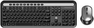 HP CS500  Ergonomic Design,Cool Exterior Ultra-thin 2.4Ghz Wireless Waterproof and Silent Keyboard And 2000DPI Mouse Combo For Office And Game - Black