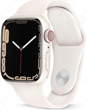 Apple Watch Series 7 MKH83LL/A 7th Gen 41mm Aluminum WiFi GPS 4G LTE Starlight