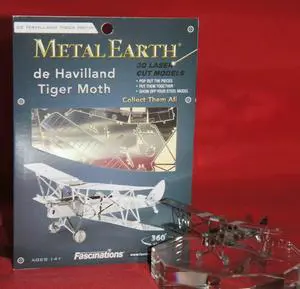 Tiger Moth Metal Earth 3D Model, MetalEarth Puzzles by Fascinations