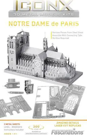 ICONX 3D Metal Model Kits Notre Dame