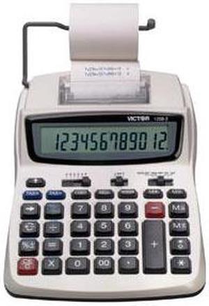 VICTOR 1208-2 Portable Calculator,LCD,12 Digits