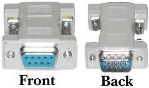 DB9 Female / HD15 (VGA) Male, VGA Adaptor, Molded