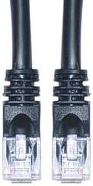 CAT5E, UTP, with Molded Boot, 350MHz, Black, 3 ft