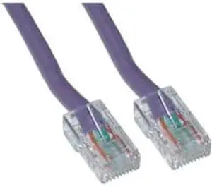CAT5E, UTP, Bootless, 350MHz, Purple, 1 ft