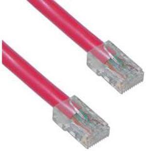 CAT6 Cable, UTP, Bootless, Red, 500MHz, 1 ft