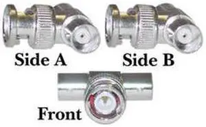 ADA BNC T-Connector, 2 Female and 1 Male