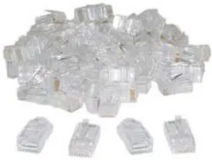 Cable Wholesale RJ45 CAT 5(8P8C) Crimp Connector, (100 Pcs Per Bag)