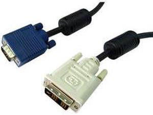 DVI-A / HD15 (VGA) Cable, Black 5 Meter (16.5 ft)