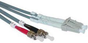 LC / ST, Multimode, Duplex Fiber Optic Cable, 50/125, 3 Meter