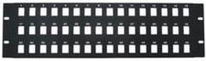 Cable Wholesale Rackmount 48 Port Blank Keystone Patch Panel, 3U