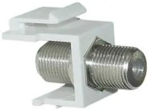 F-Pin (Coax) Connector Keystone Module, White