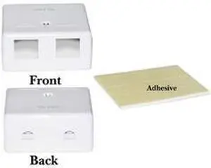 Cable Wholesale Blank Surface Mount Box for Keystones 2 Hole - White