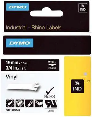 DYMO Rhino Coloured Vinyl - permanent adhesive vinyl tape - 1 rol ...