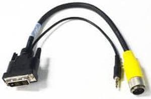 1 ft EZ Pull Yellow Tip Male to DVI + Audio