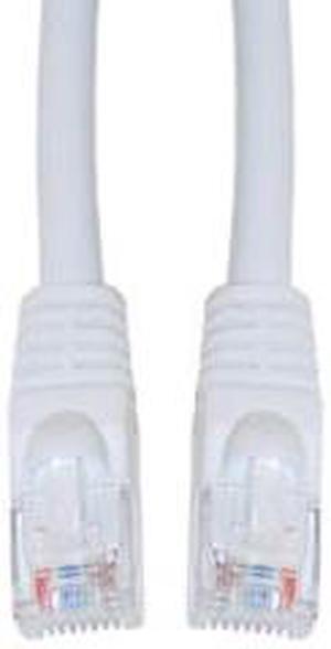 CAT6A, UTP, with Molded Boot, 500MHz, White, 1ft
