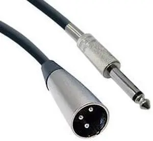 XLR Male to 1/4 Inch Mono Male Audio Cables, 10ft