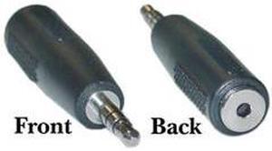 Stereo to Stereo adapter, 2.5mm Stereo Female / 3.5mm Stereo Male