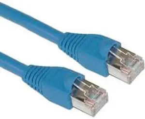 CAT5E, STP (Shielded), with Molded Boot, 350MHz, Blue, 1 ft
