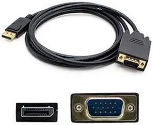 3PK DisplayPort 1.2 Male to DVI, HDMI, VGA Female Black Adapters Which Comes in a Bundle For Up to