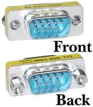 DB9 Male / DB9 Male, Serial Mini Gender Changer / Coupler